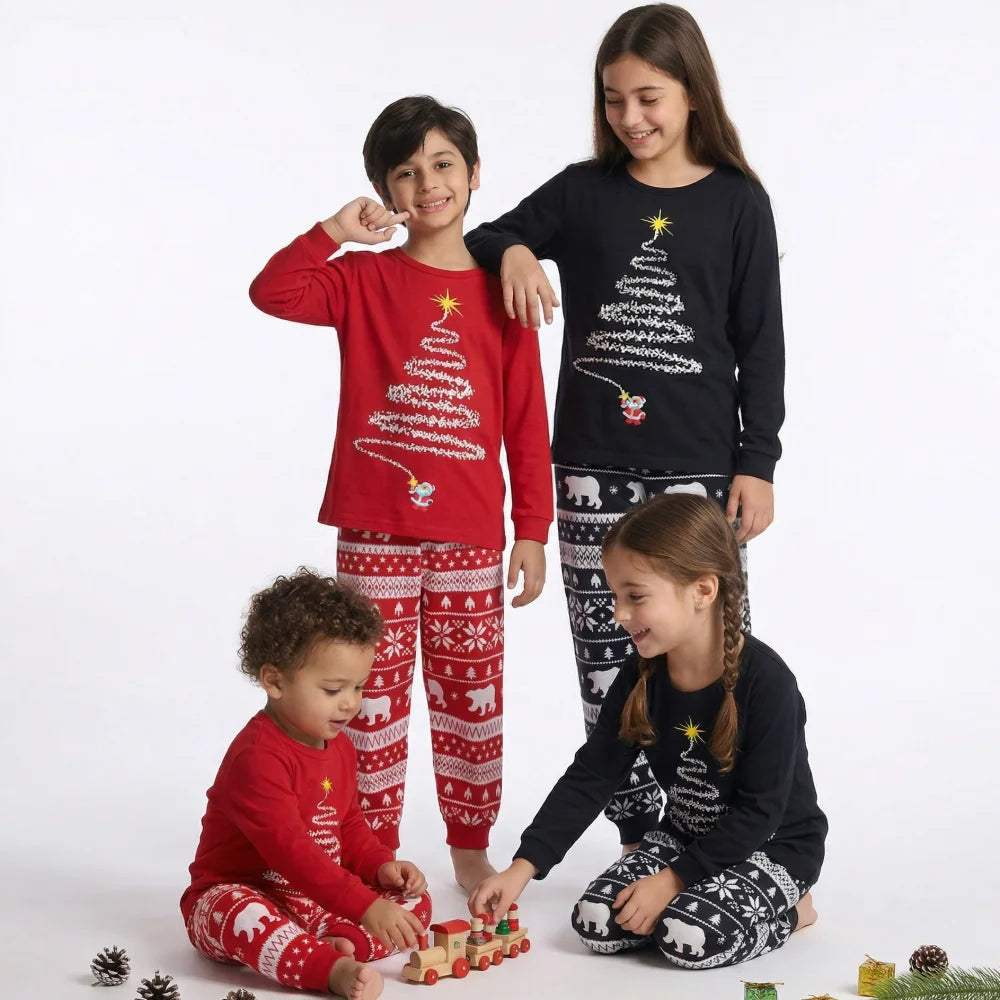 Pyjama de Noël Enfant sapin de noël (2-15ans)