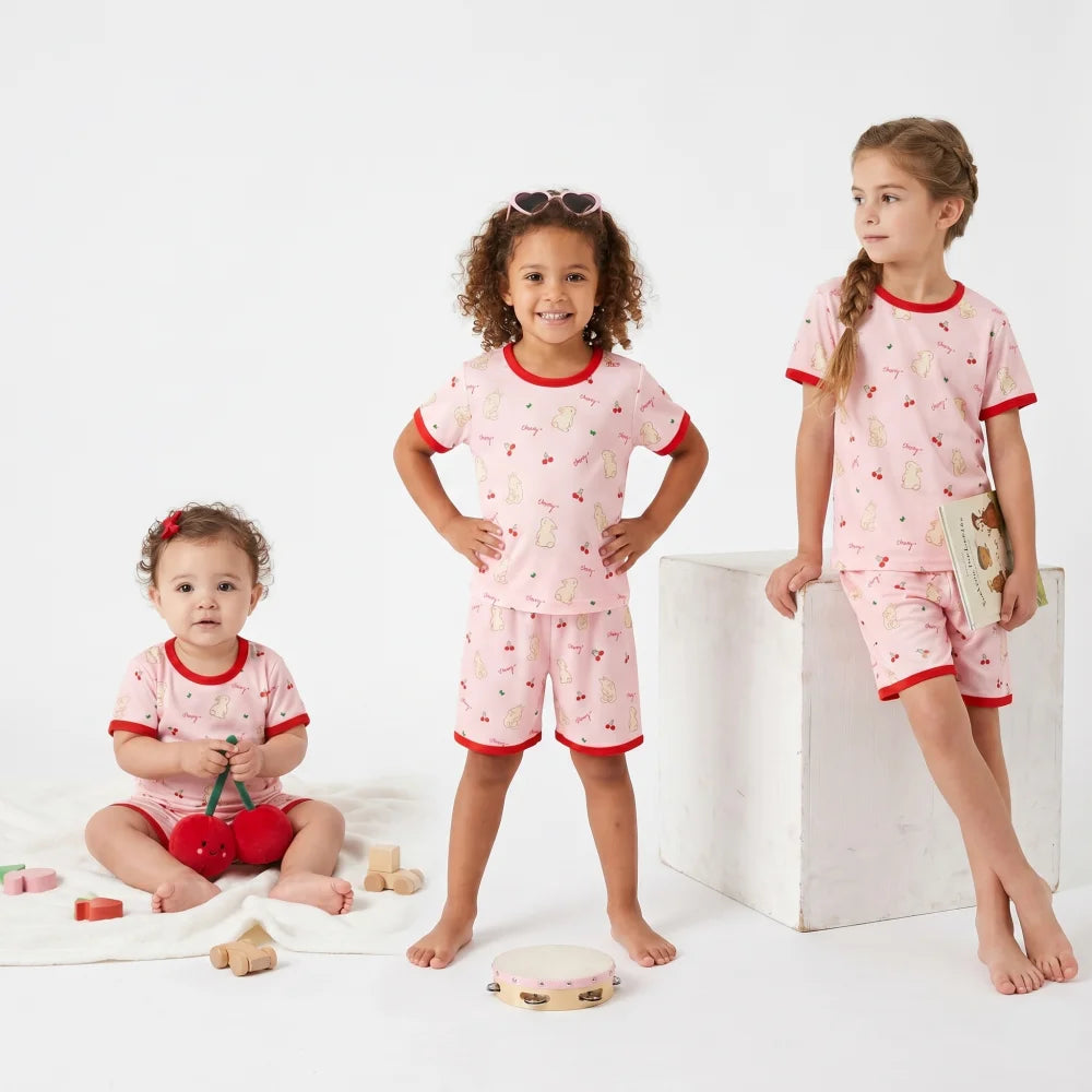 Pyjama Enfant Ensemble d’Été lapin (6mois-10ans)