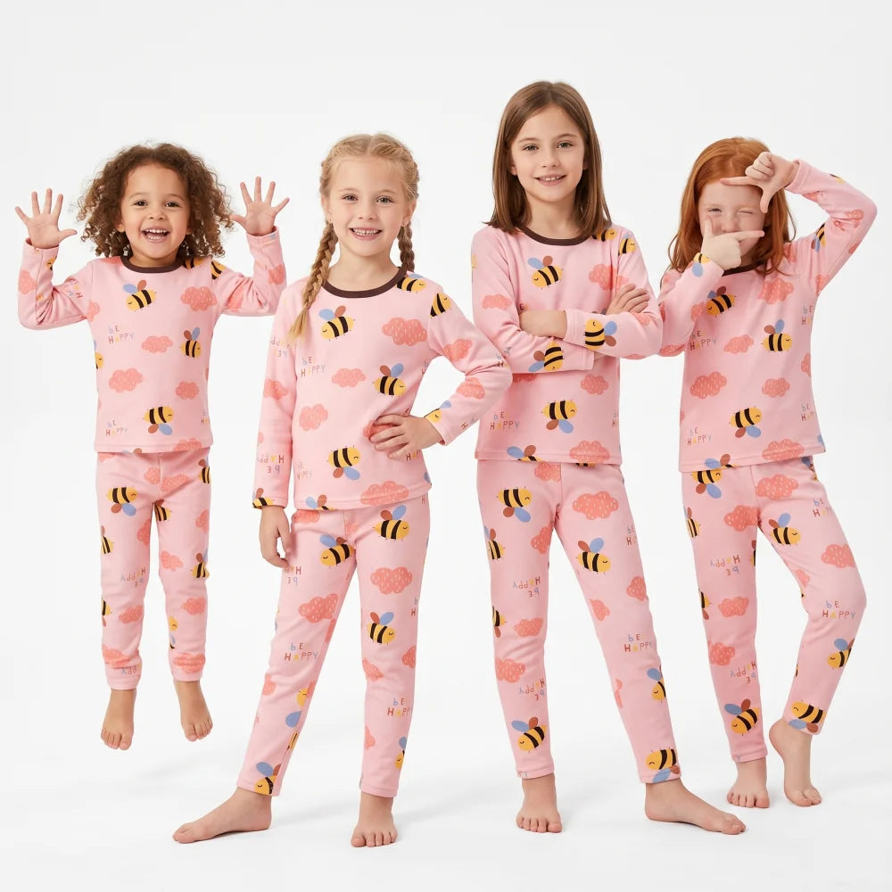 Pyjama Enfant Velours Abeille (3-12ans)