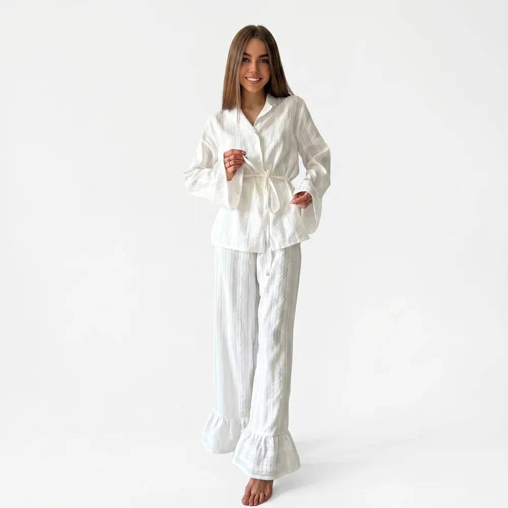 Pyjama Femme Ensemble en Coton 2 pièces