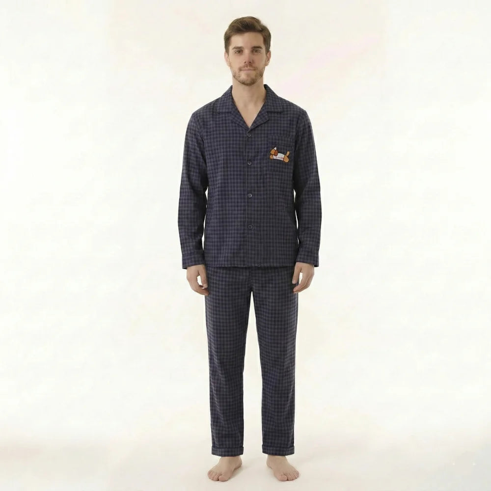 Pyjama Homme à Carreaux chien
