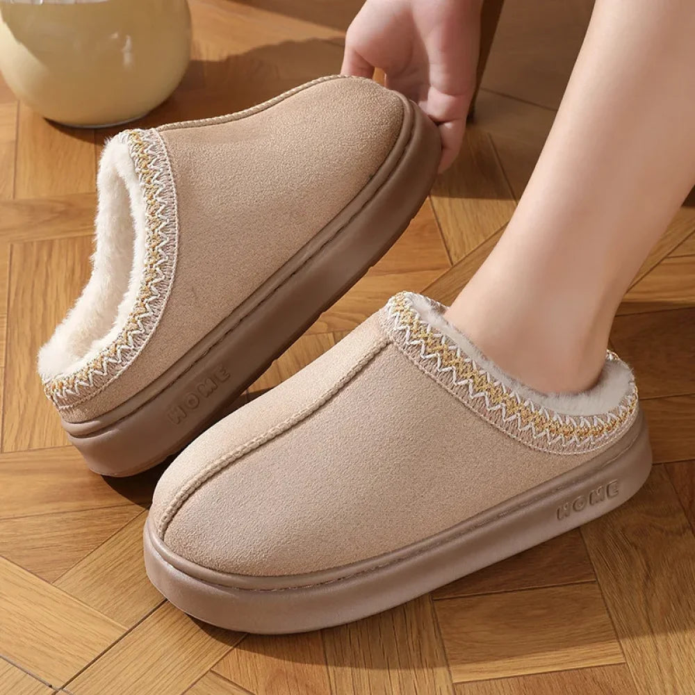Chausson femme d’hiver style mule
