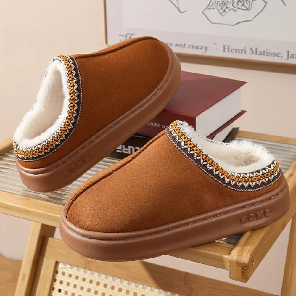 Chausson femme d’hiver style mule