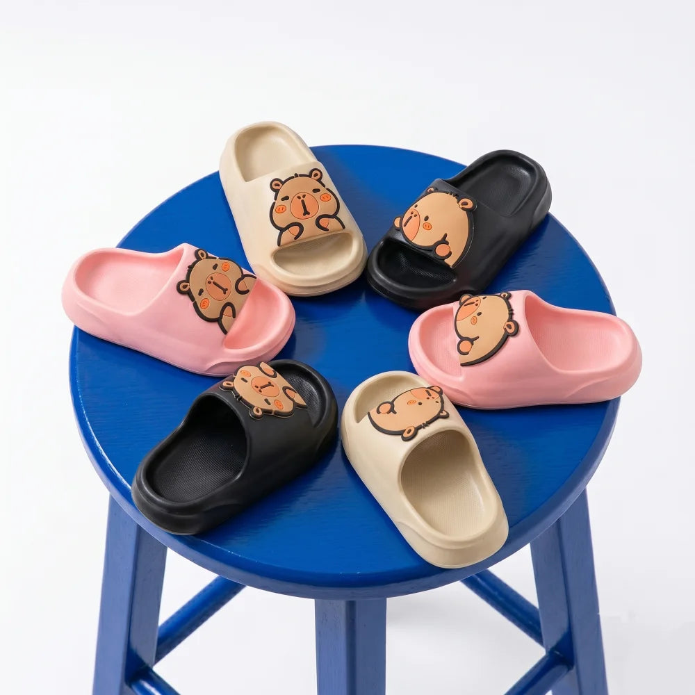 Chaussons Enfant style claquette capybara (taille 24-40)
