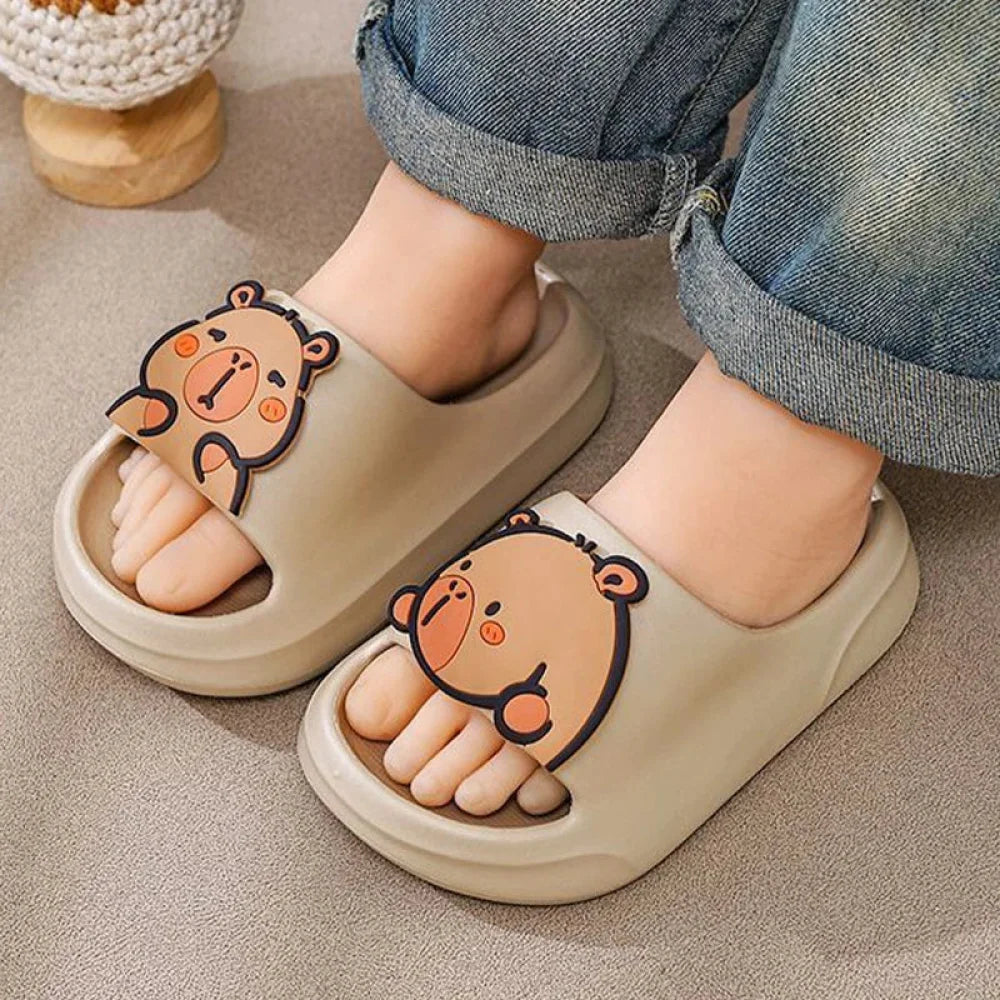Chaussons Enfant style claquette capybara (taille 24-40)