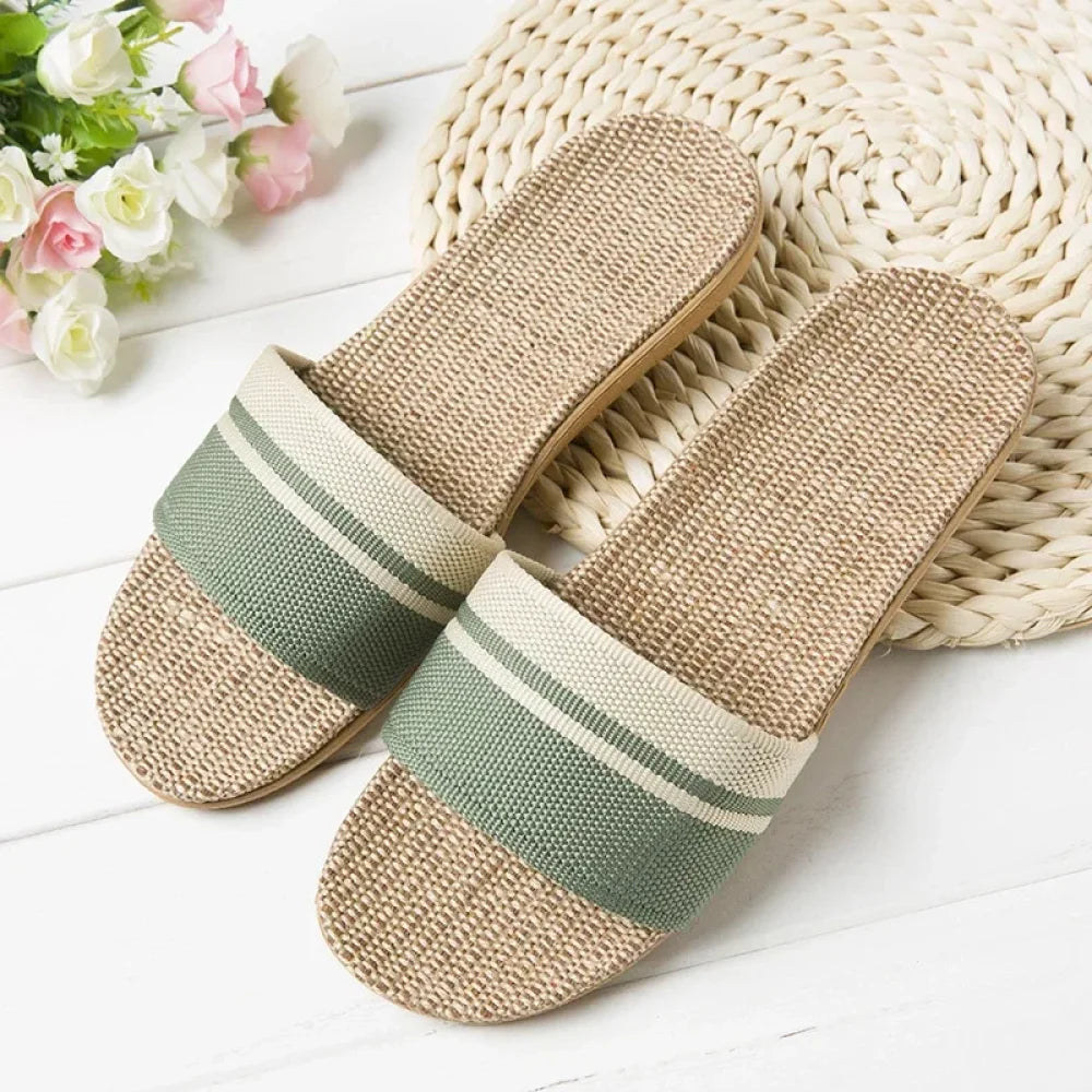 Chaussons Femme d’Été style claquette - Vert / 35-36