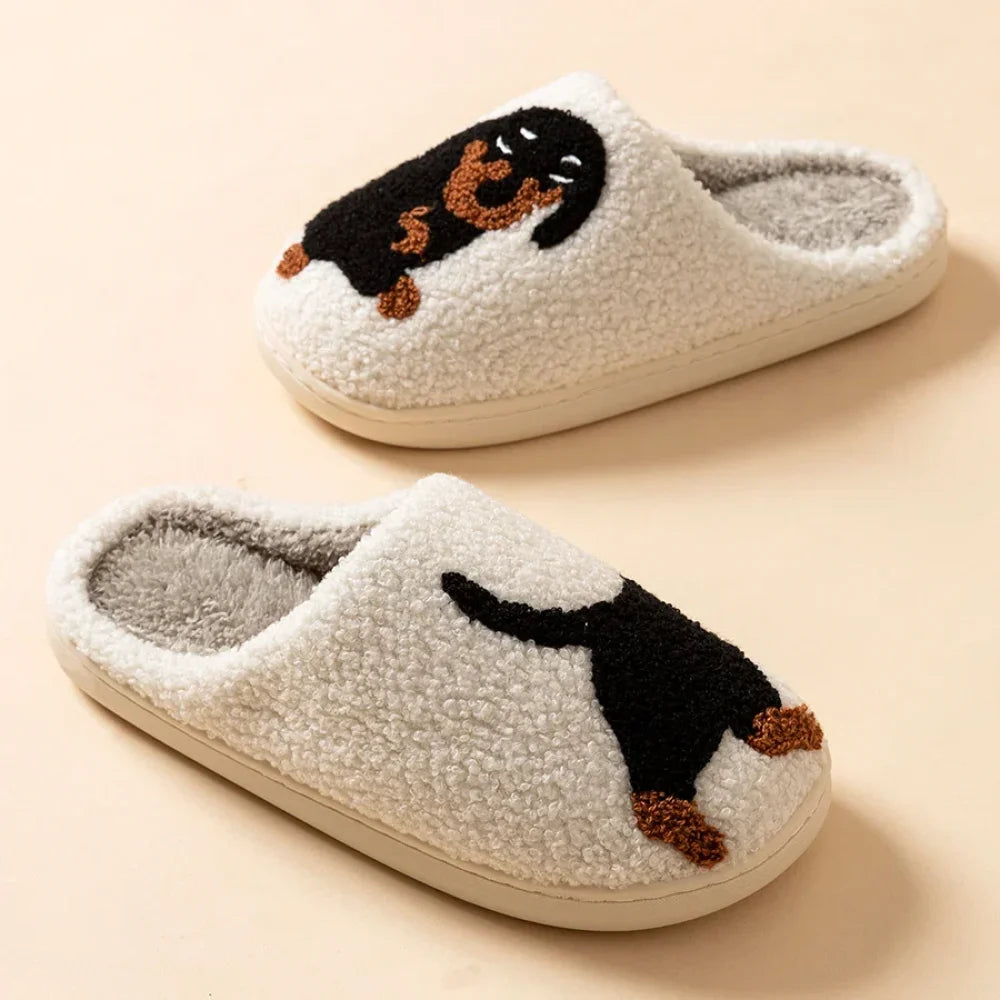 Chaussons femme d’hiver teckel