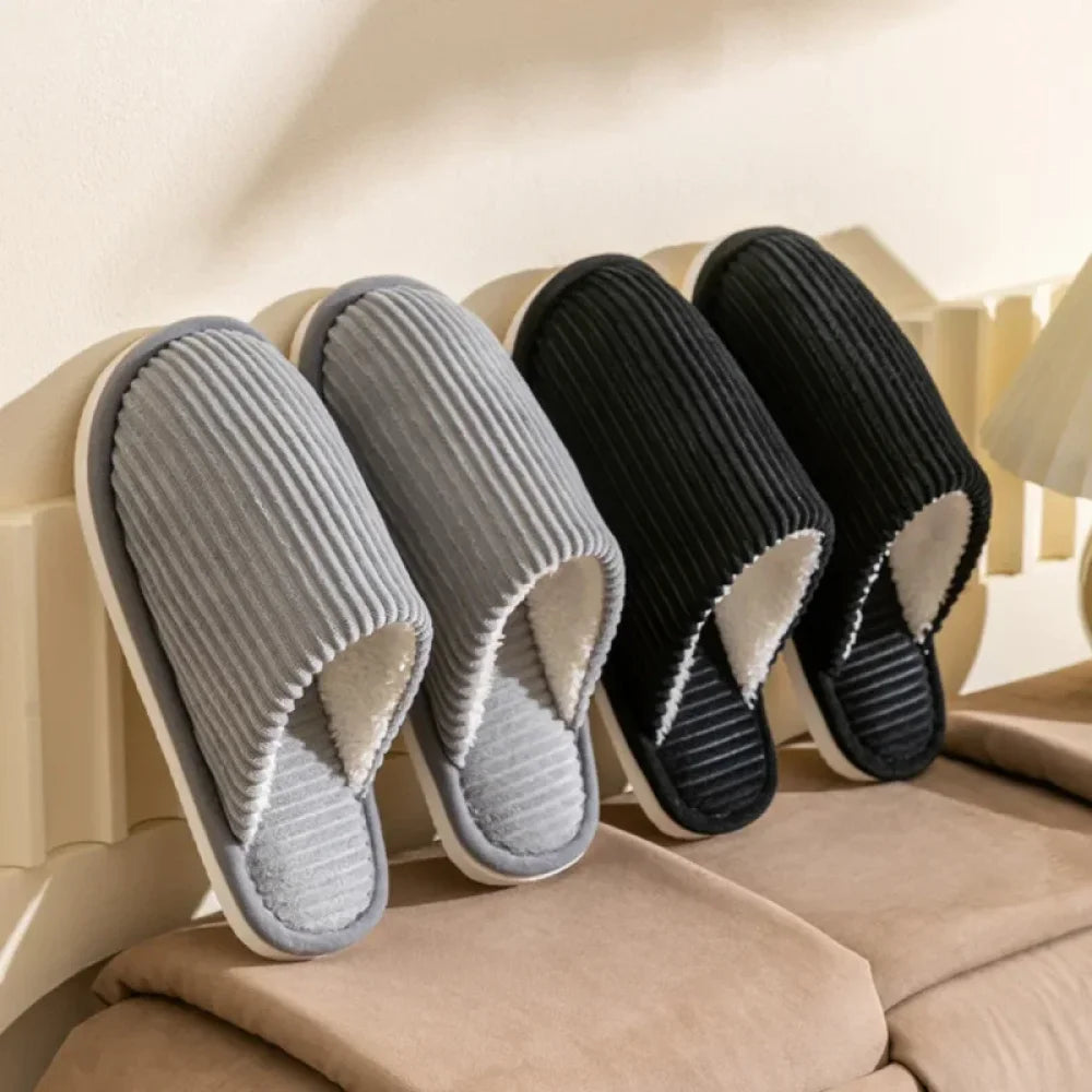 Chaussons pantoufles d’hiver en velours