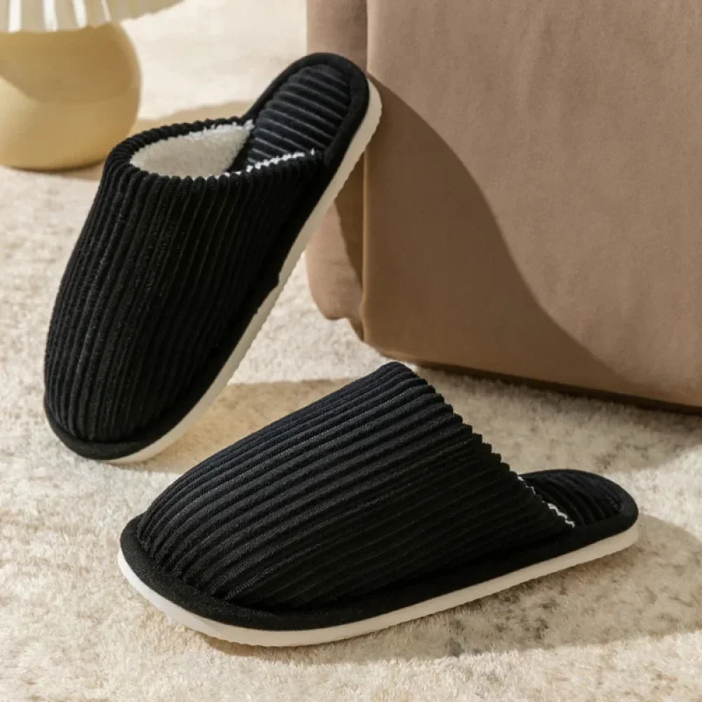 Chaussons pantoufles d’hiver en velours