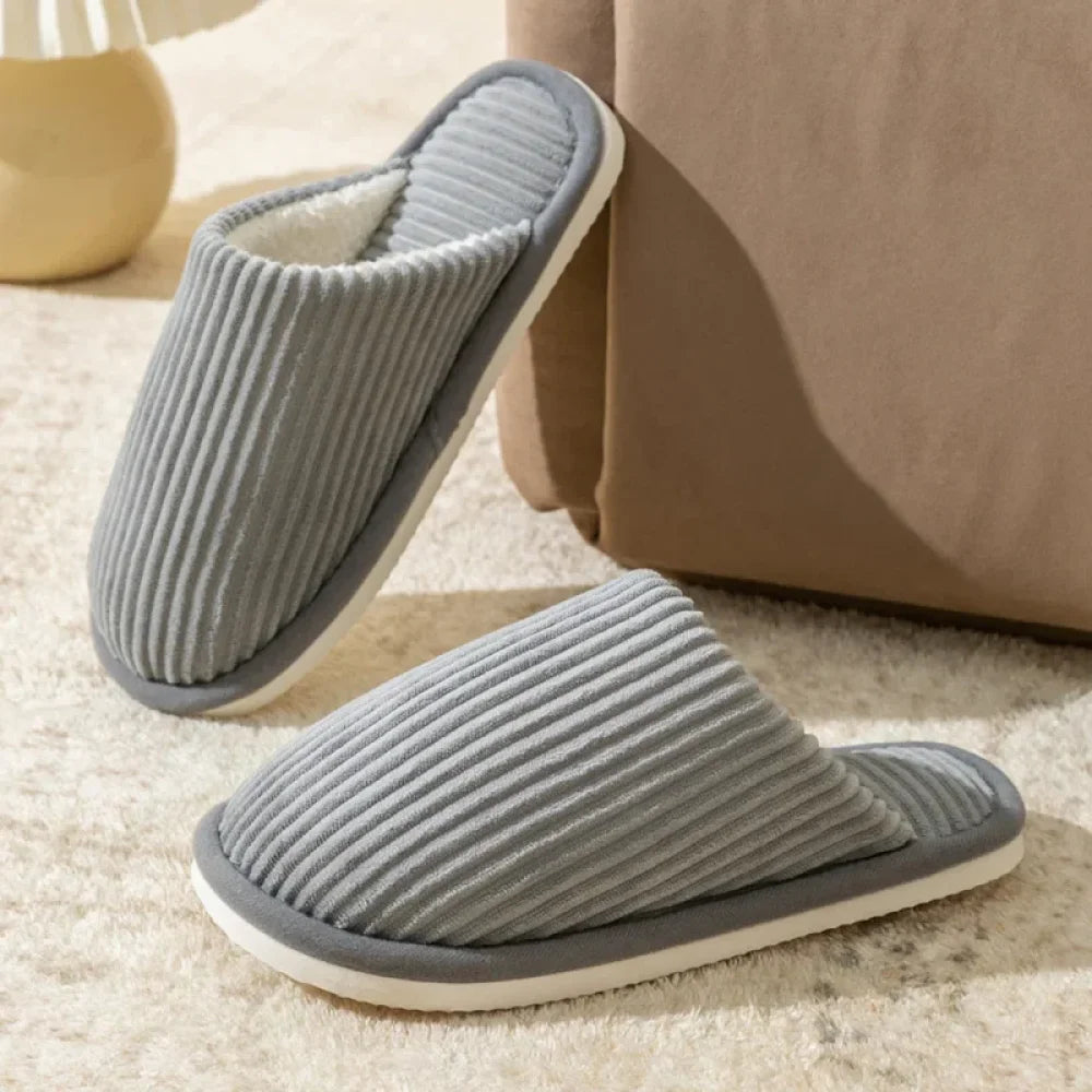 Chaussons pantoufles d’hiver en velours