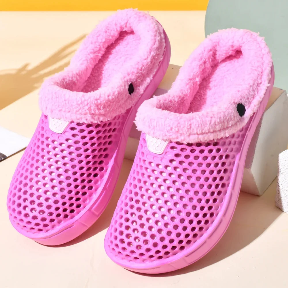 Chaussons style mule (taille 36-47) - Rose / 36