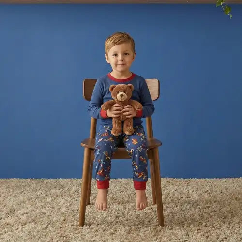 Ours en peluche marron tenu par un enfant