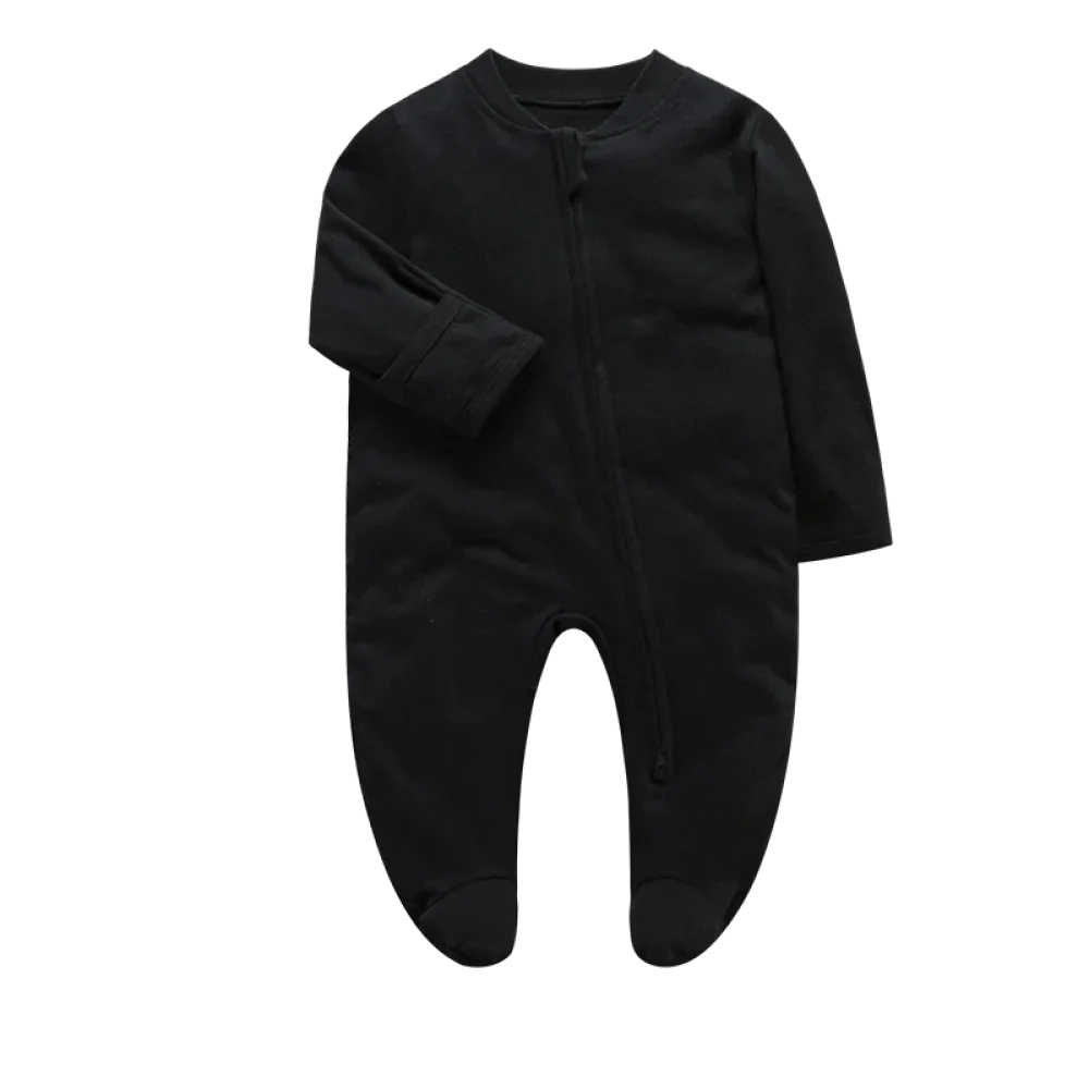 Pyjama Bébé Barboteuse coton (0-1ans) - Noir / 0-3 mois