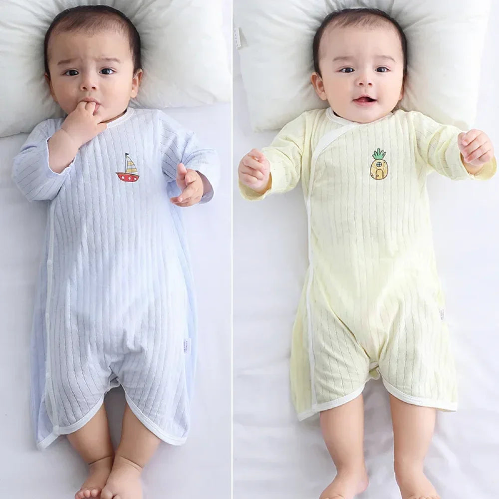 Summer Newborn Baby Homewear Cotton Infant Rompers Soft Baby Bodysuit Breathable Boy Girls Pajamas Baby Clothes 0-18