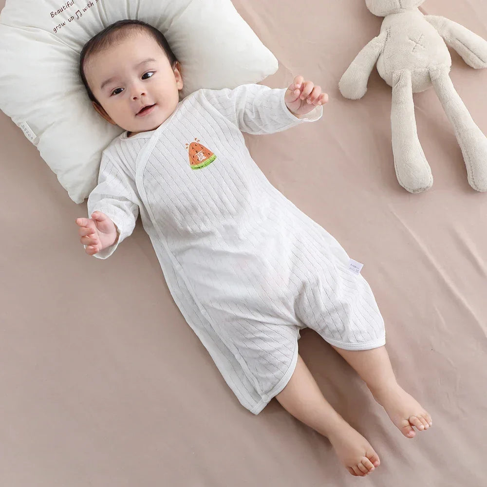 Summer Newborn Baby Homewear Cotton Infant Rompers Soft Baby Bodysuit Breathable Boy Girls Pajamas Baby Clothes 0-18