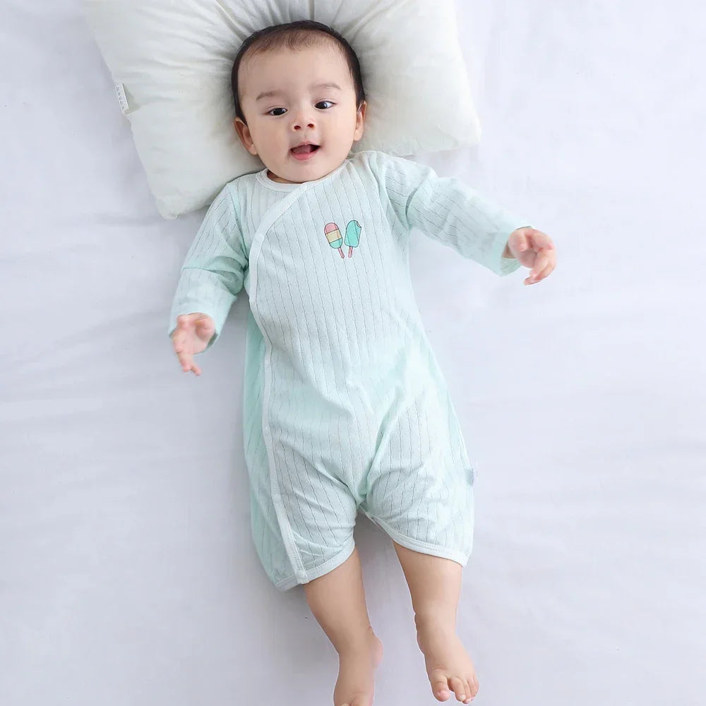Summer Newborn Baby Homewear Cotton Infant Rompers Soft Baby Bodysuit Breathable Boy Girls Pajamas Baby Clothes 0-18