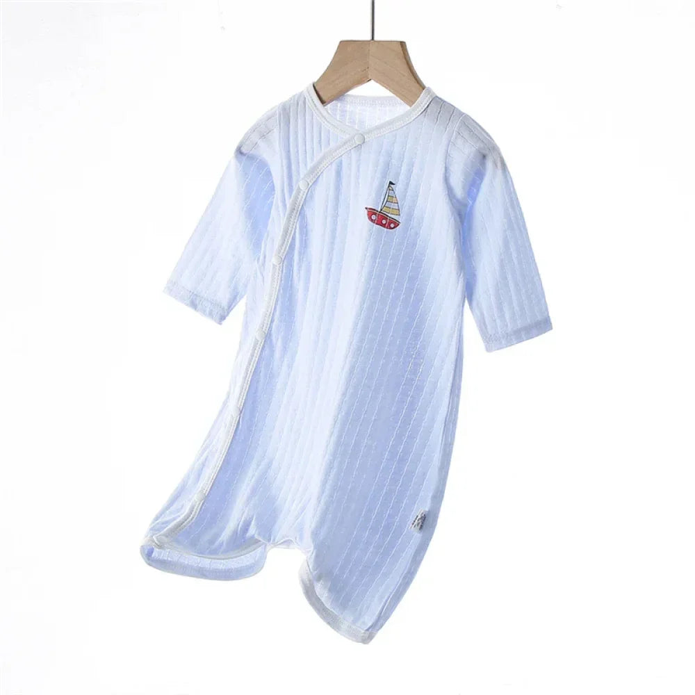 Summer Newborn Baby Homewear Cotton Infant Rompers Soft Baby Bodysuit Breathable Boy Girls Pajamas Baby Clothes 0-18