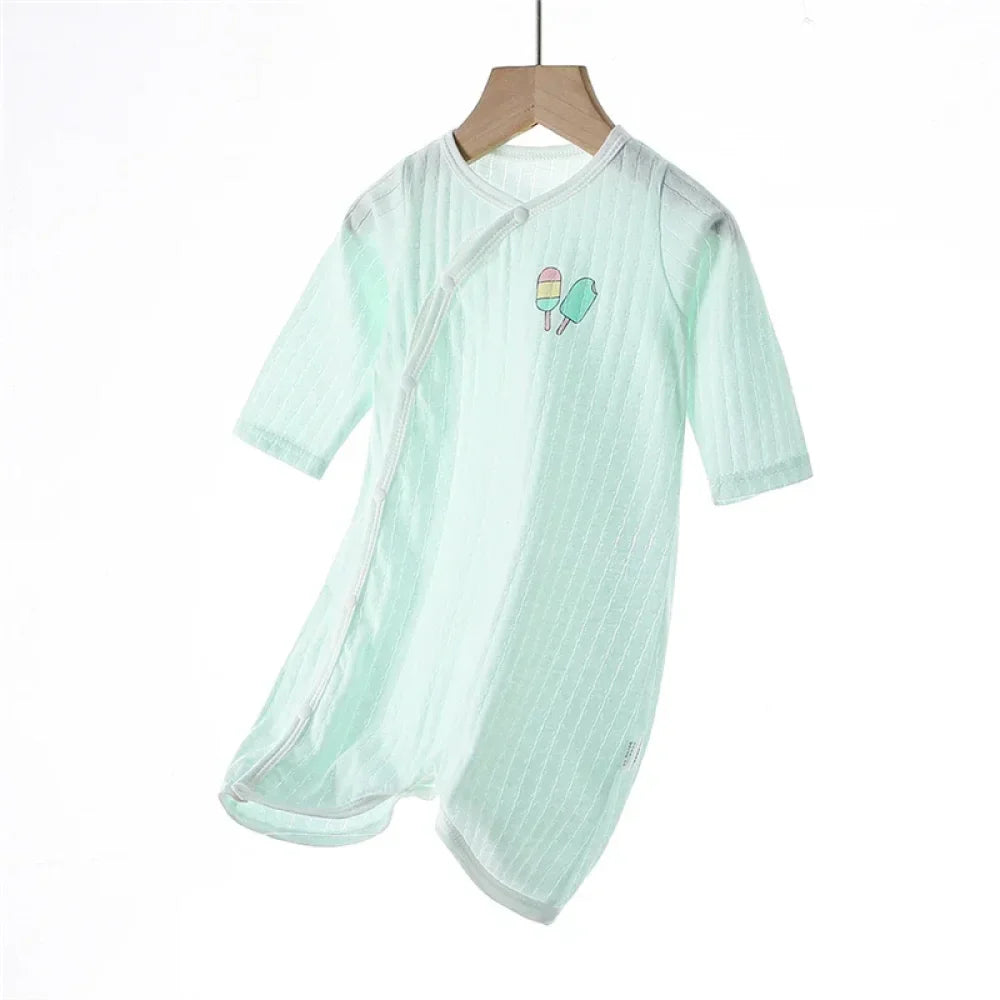 Summer Newborn Baby Homewear Cotton Infant Rompers Soft Baby Bodysuit Breathable Boy Girls Pajamas Baby Clothes 0-18