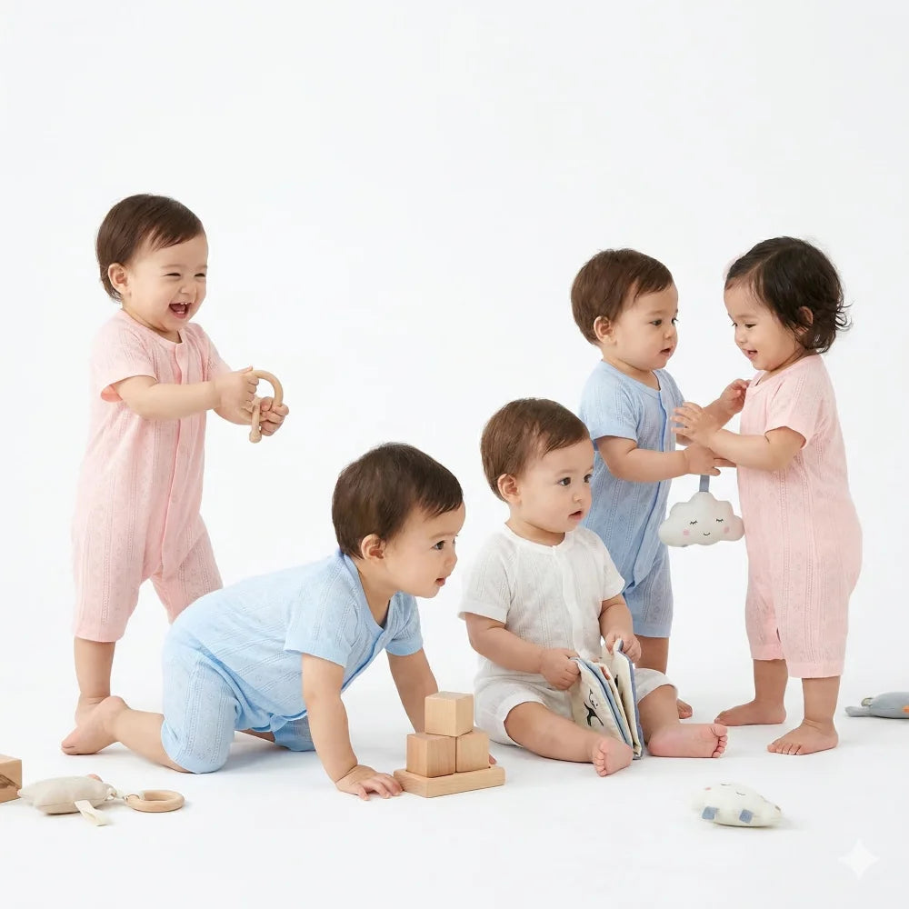 Pyjama Bébé Combinaison d’été 100% coton (2-24 mois)