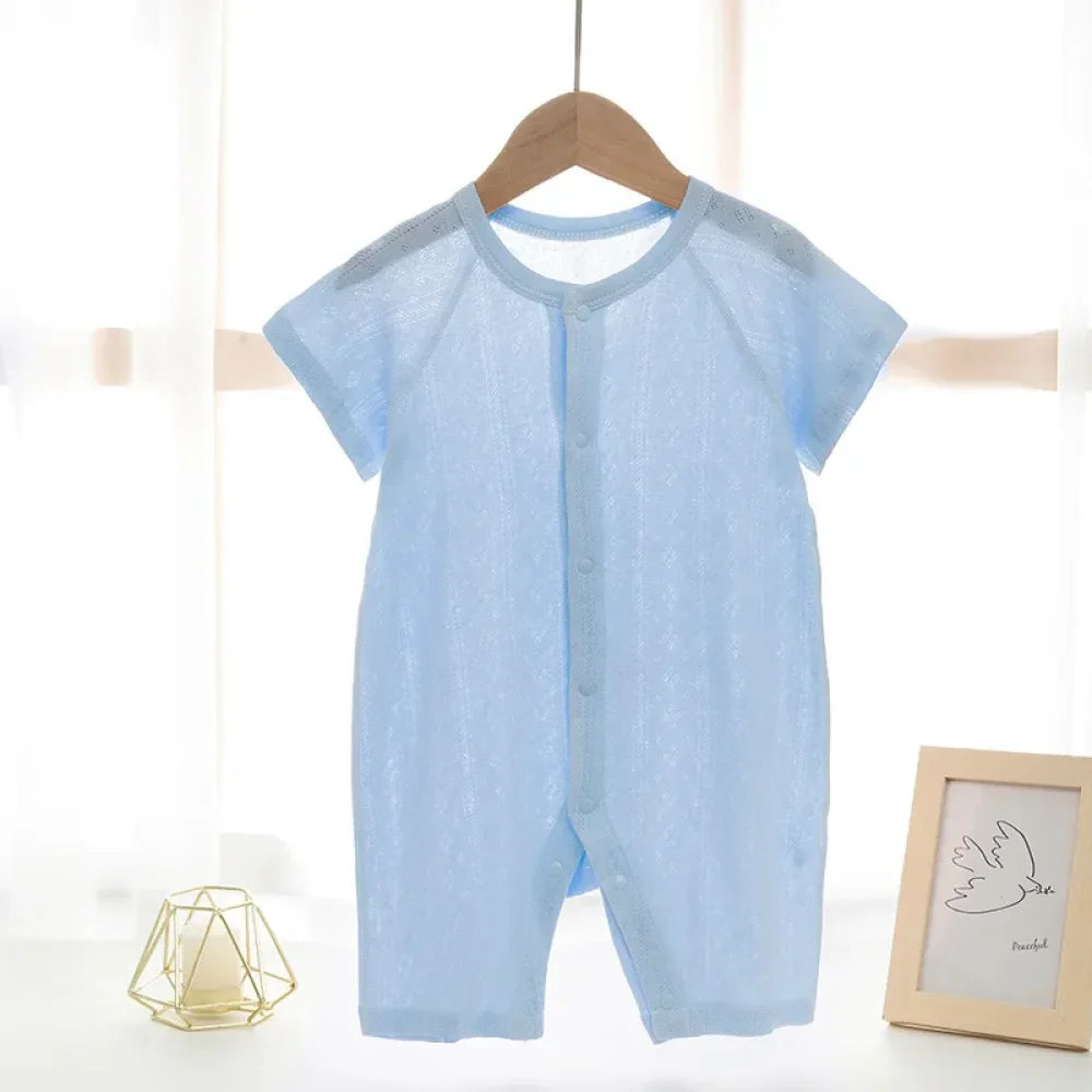 Pyjama Bébé Combinaison d’été 100% coton - Bleu / 2 - 6 mois