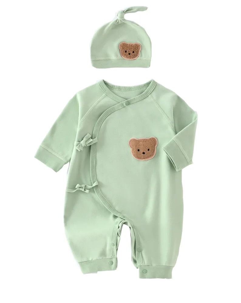 Pyjama Bébé Combinaison ours (0-6mois) - Vert / 0-1 mois