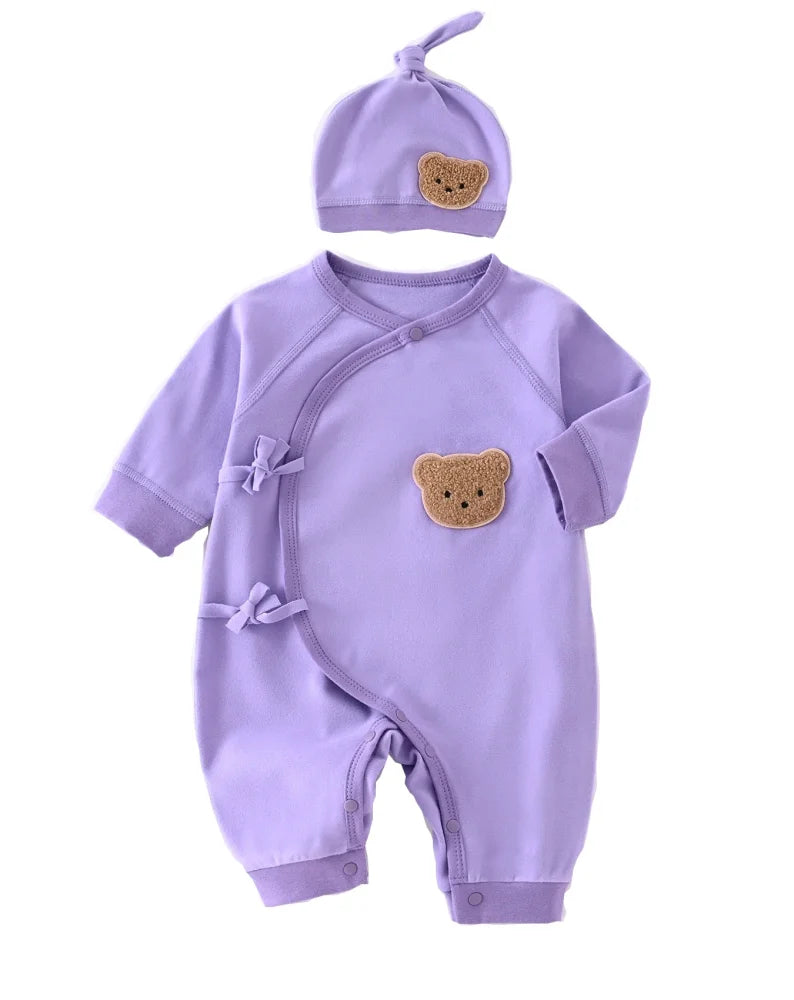 Pyjama Bébé Combinaison ours (0-6mois) - Violet / 0-1 mois