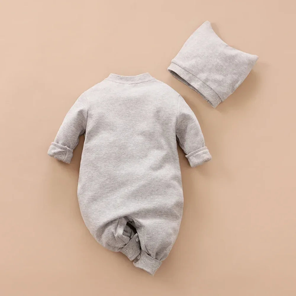 Pyjama Bébé Coton Combinaison avec chapeau (0-1ans)