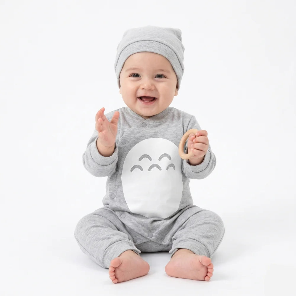 Pyjama Bébé Coton Combinaison avec chapeau (0-1ans)