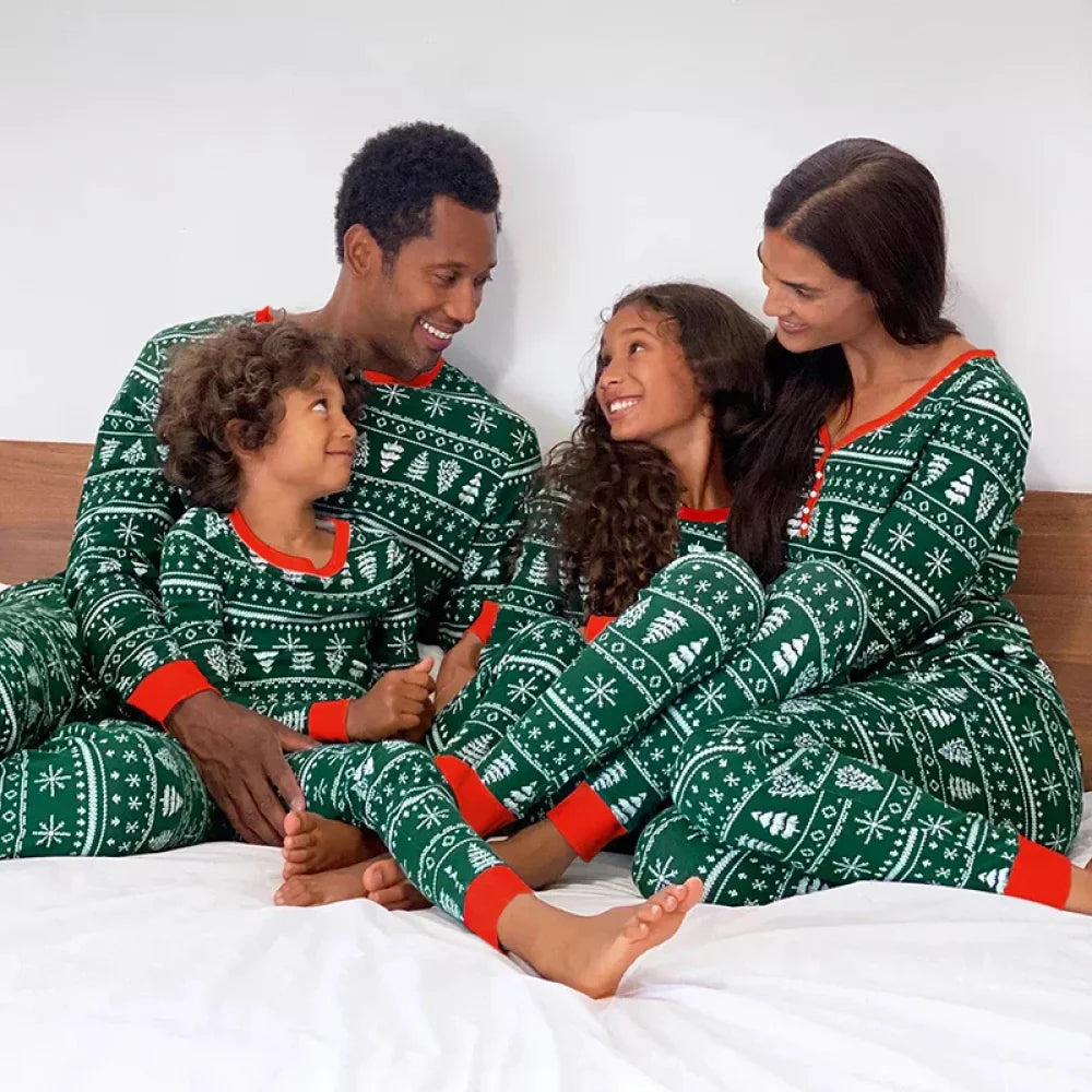 Pyjama de Noël Femme vert Sapin - S