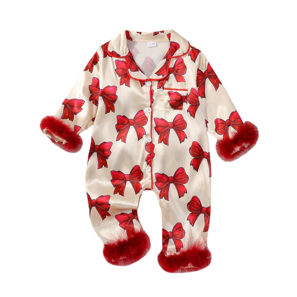 Pyjama Enfant Combinaison Fourrure (0-2ans) - Rouge / 0-3 mois