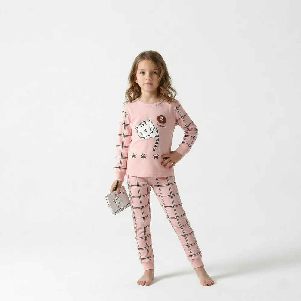 Pyjama Enfant Coton Fashion chat (2-14ans)