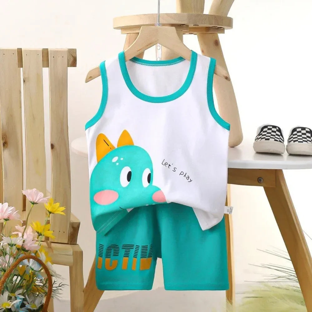 Pyjama Enfant Débardeur Short (1-6 ans) - Dinosaure / 1 an