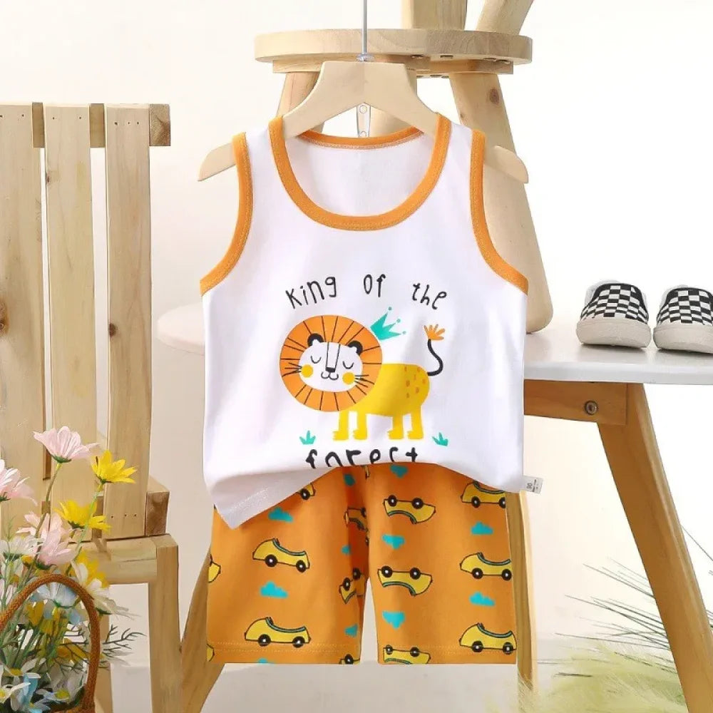 Pyjama Enfant Débardeur Short (1-6 ans) - Lion / 1 an
