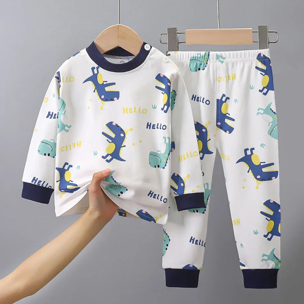 Pyjama Enfant Dinosaure ensemble (6 mois - 8 ans) Noir / 6-9 mois