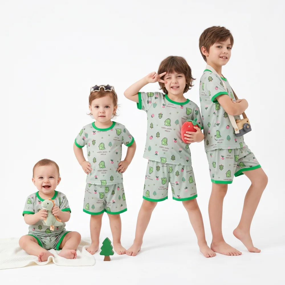 Pyjama Enfant Ensemble d’Été dinosaure (6mois-10ans)