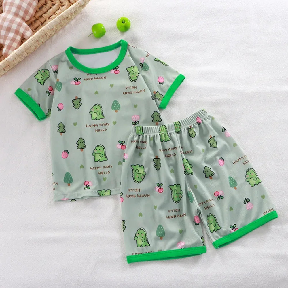 Pyjama Enfant Ensemble d’Été dinosaure (6mois-10ans) - 6-12 mois
