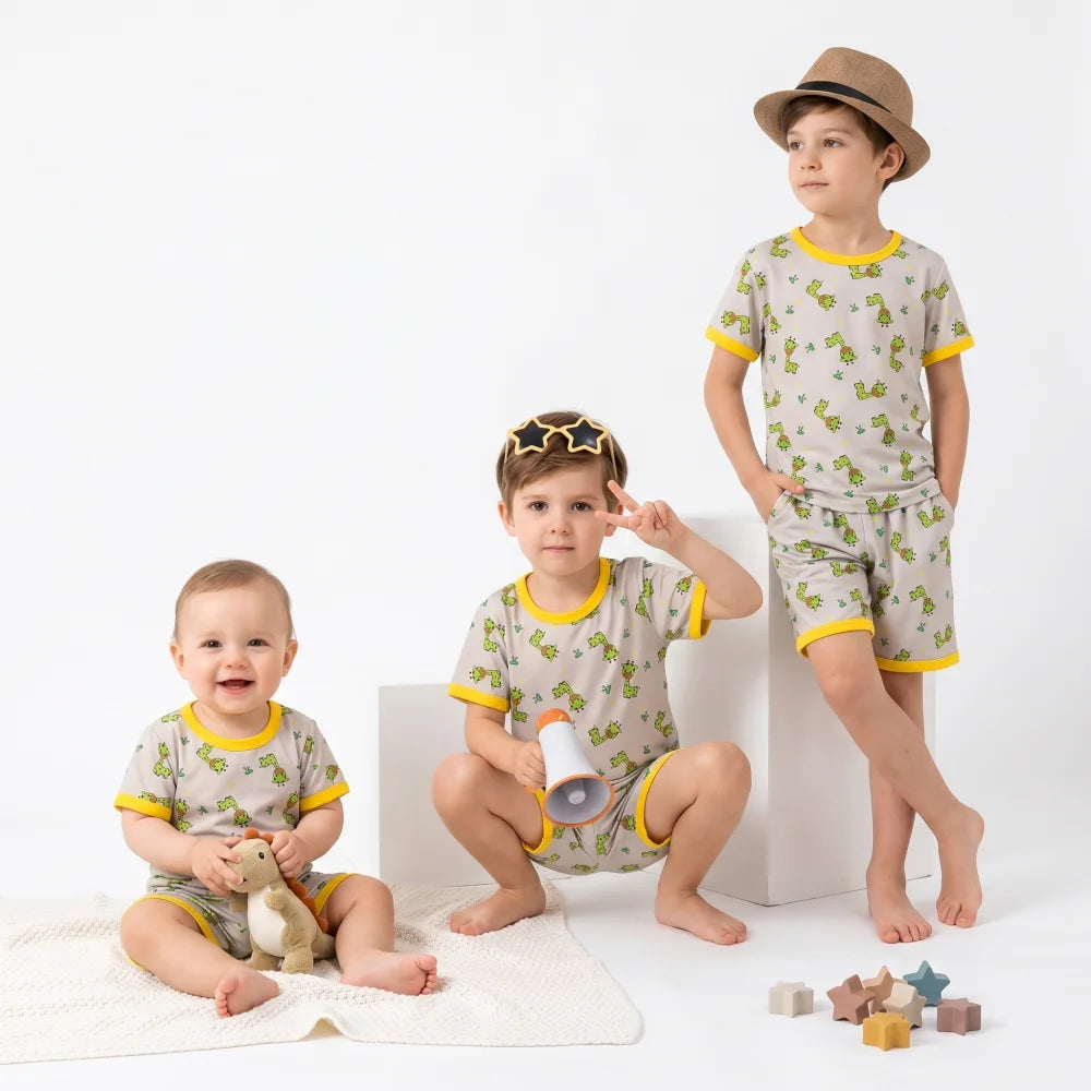 Pyjama Enfant Ensemble d’Été girafe (6mois-10ans)
