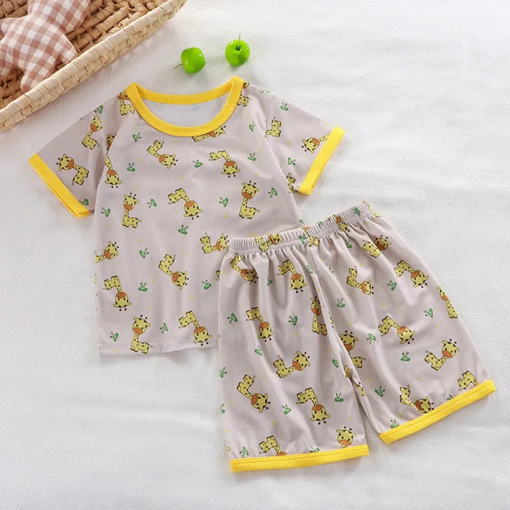 Pyjama Enfant Ensemble d’Été girafe (6mois-10ans) - 6-12mois