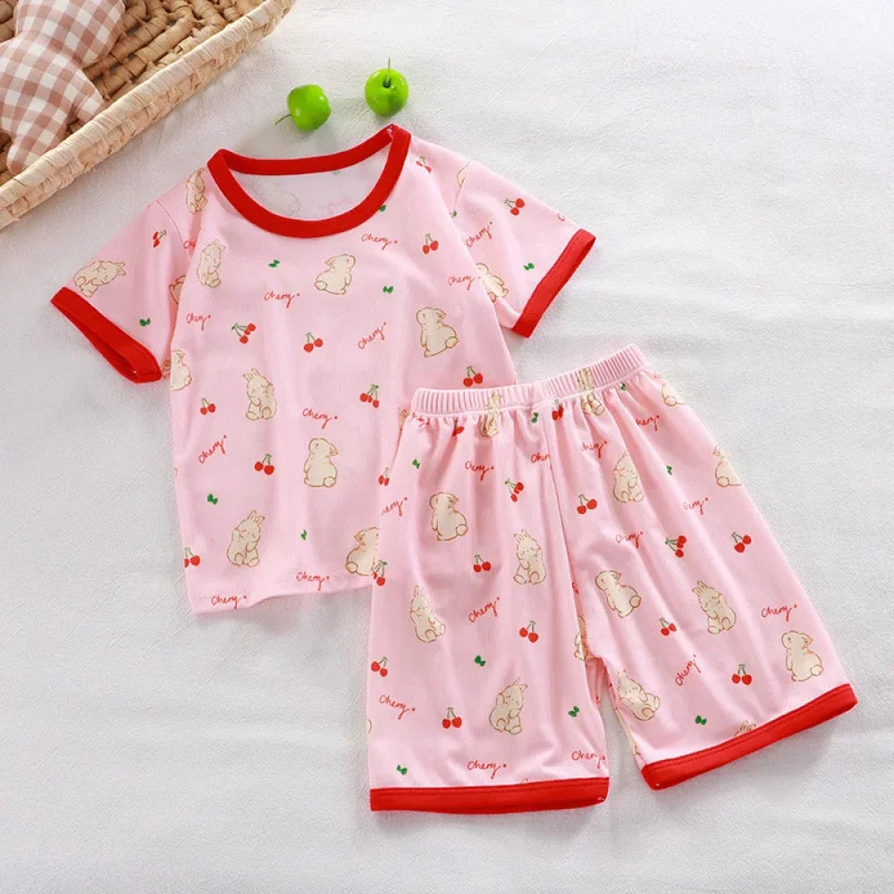 Pyjama Enfant Ensemble d’Été lapin (6mois-10ans) - 6-12mois