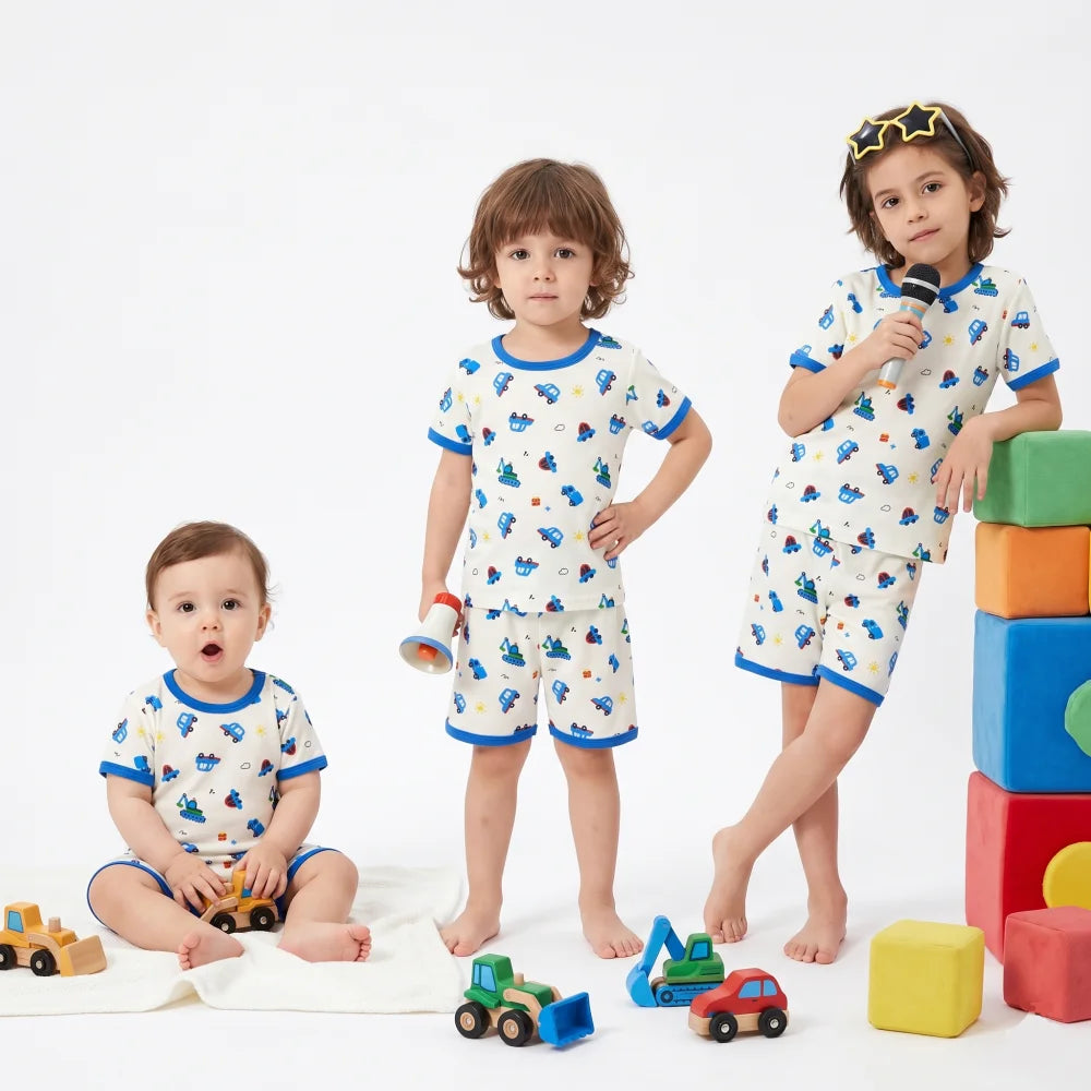 Pyjama Enfant Ensemble d’Été voiture (6mois-10ans)