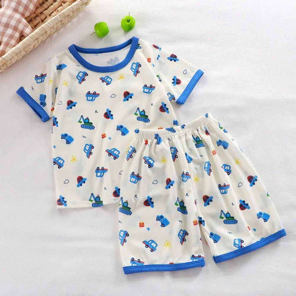 Pyjama Enfant Ensemble d’Été voiture (6mois-10ans) - 6-12mois