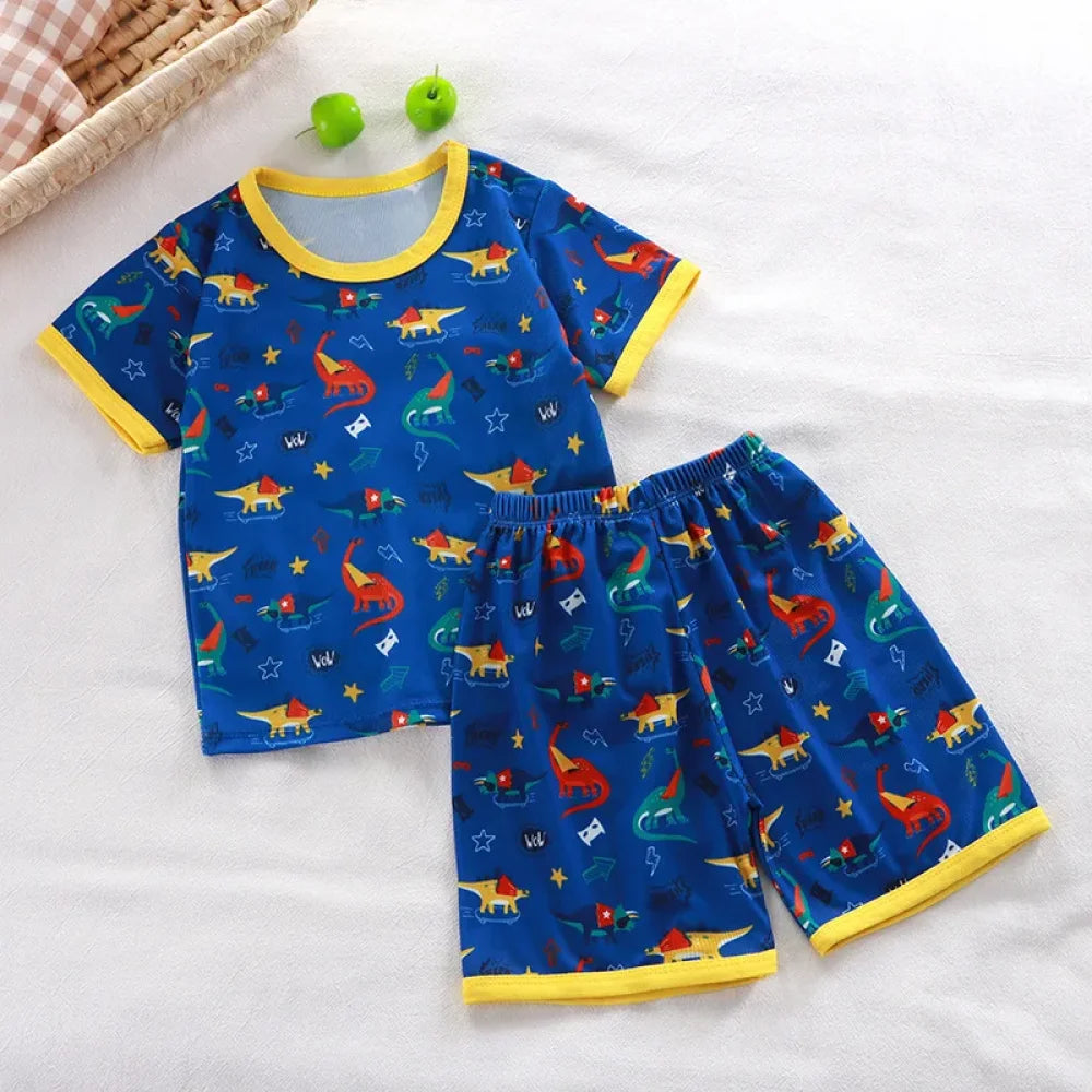 Pyjama Enfant Ensemble dinosaure d’Été (6mois-10ans) - 6-12mois