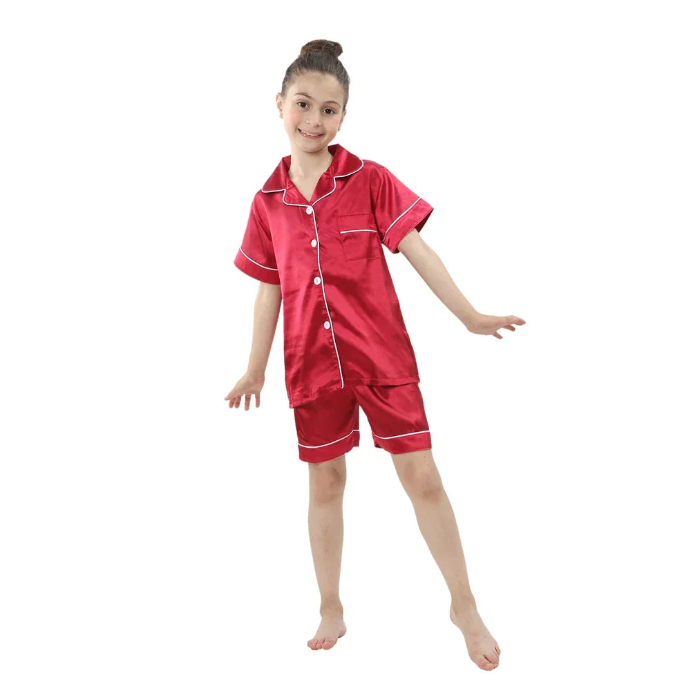 Pyjama Enfant Été chic pour fille - Rouge / 2-3ans