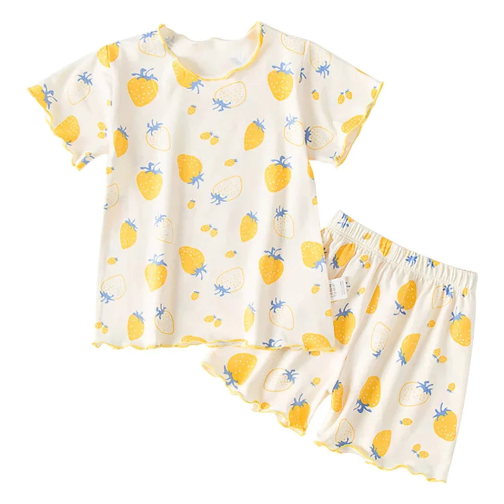 Pyjama Enfant Fille Été fruit - Jaune / 1-2ans