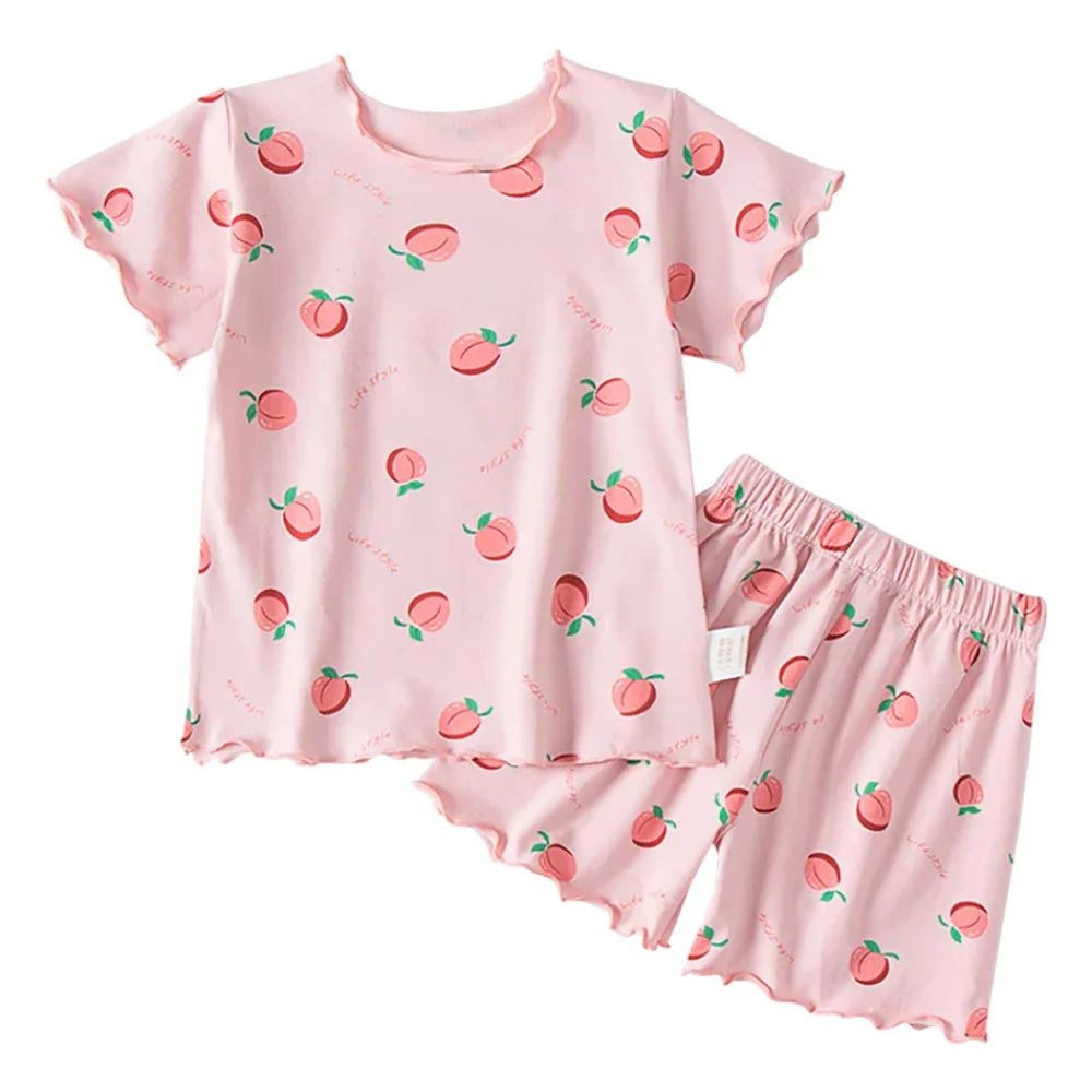 Pyjama Enfant Fille Été fruit - Rose / 1-2ans