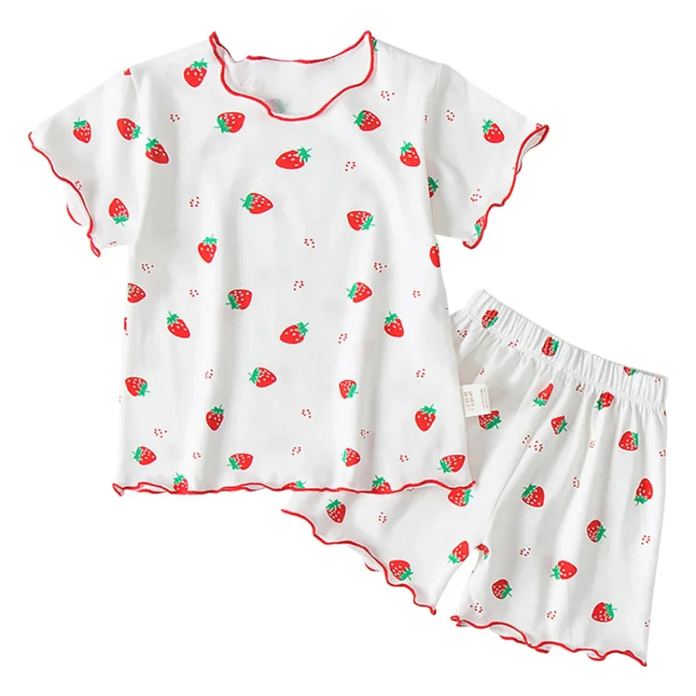 Pyjama Enfant Fille Été fruit - Rouge / 1-2ans