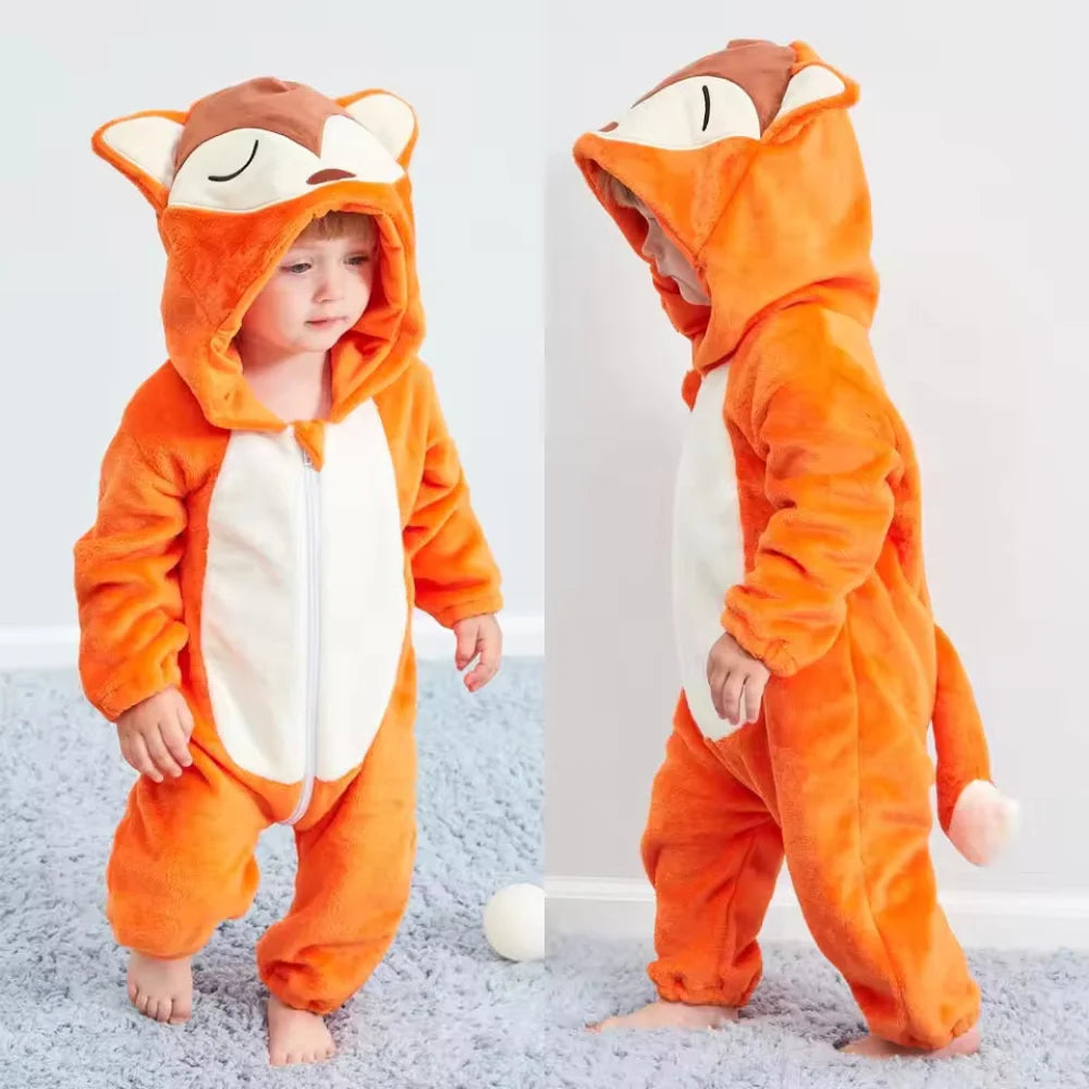 Pyjama Enfant Grenouillère Animaux (0-4 ans) - Renard / 6 mois