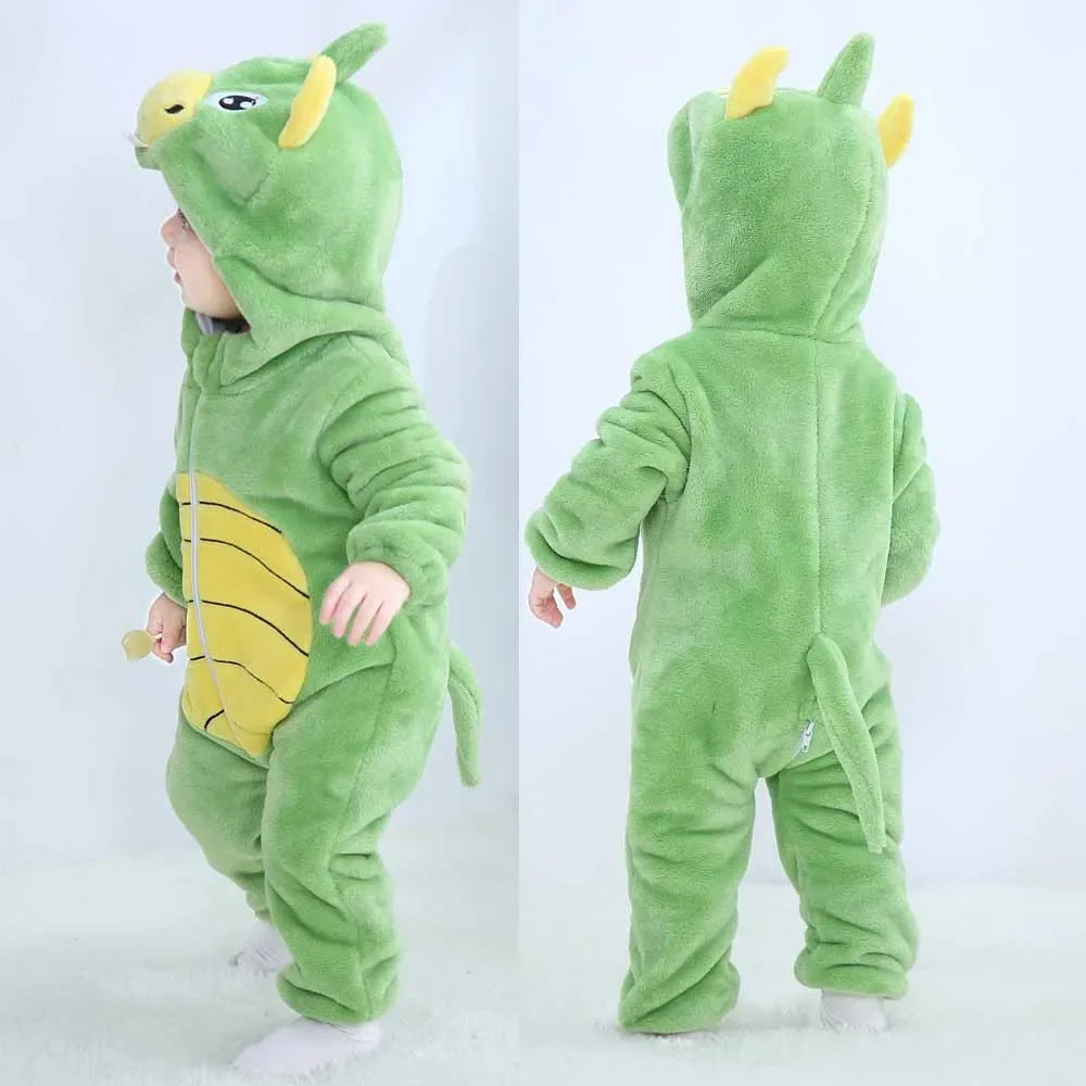 Pyjama Enfant Grenouillère Dinosaure (0-4ans) - Vert Clair / 6 mois
