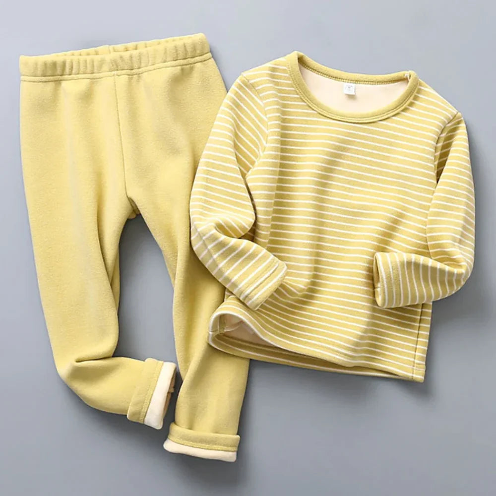 Pyjama Enfant Rayé (2-12 ans) - Jaune / 2-3 ans