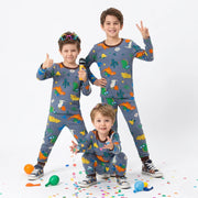Pyjama Enfant Velours Dinosaure (3-12ans)